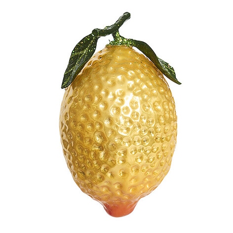 Украшение "лимон лунарио" 7х7х12,5см (стекло)