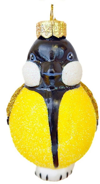 украшение "синичка" 10см (стекло) к/уп Украшение "синичка" 10см (стекло) к/уп