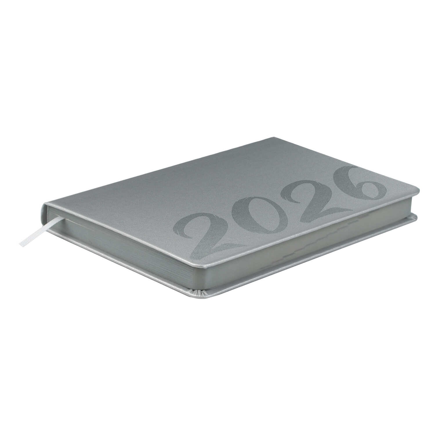 Ежедневник 2026 а5 escalada "софт -тач" серый с цветным срезом,тонир.блок,клетка,кож.зам.