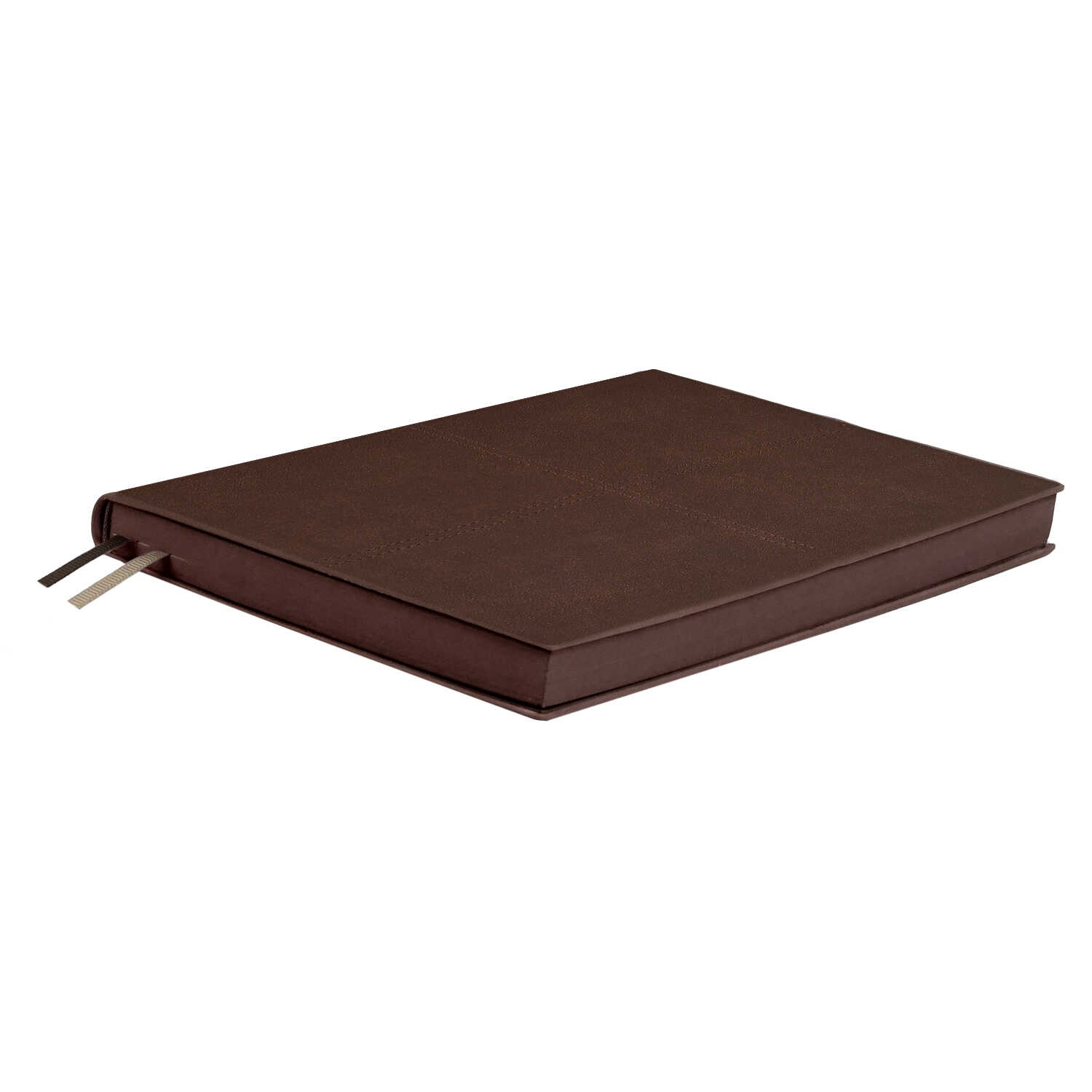 Ежедневник недатир. а5+ escalada "нубук" коричневый с цветным срезом,тонир.блок,клетка,кож.зам.