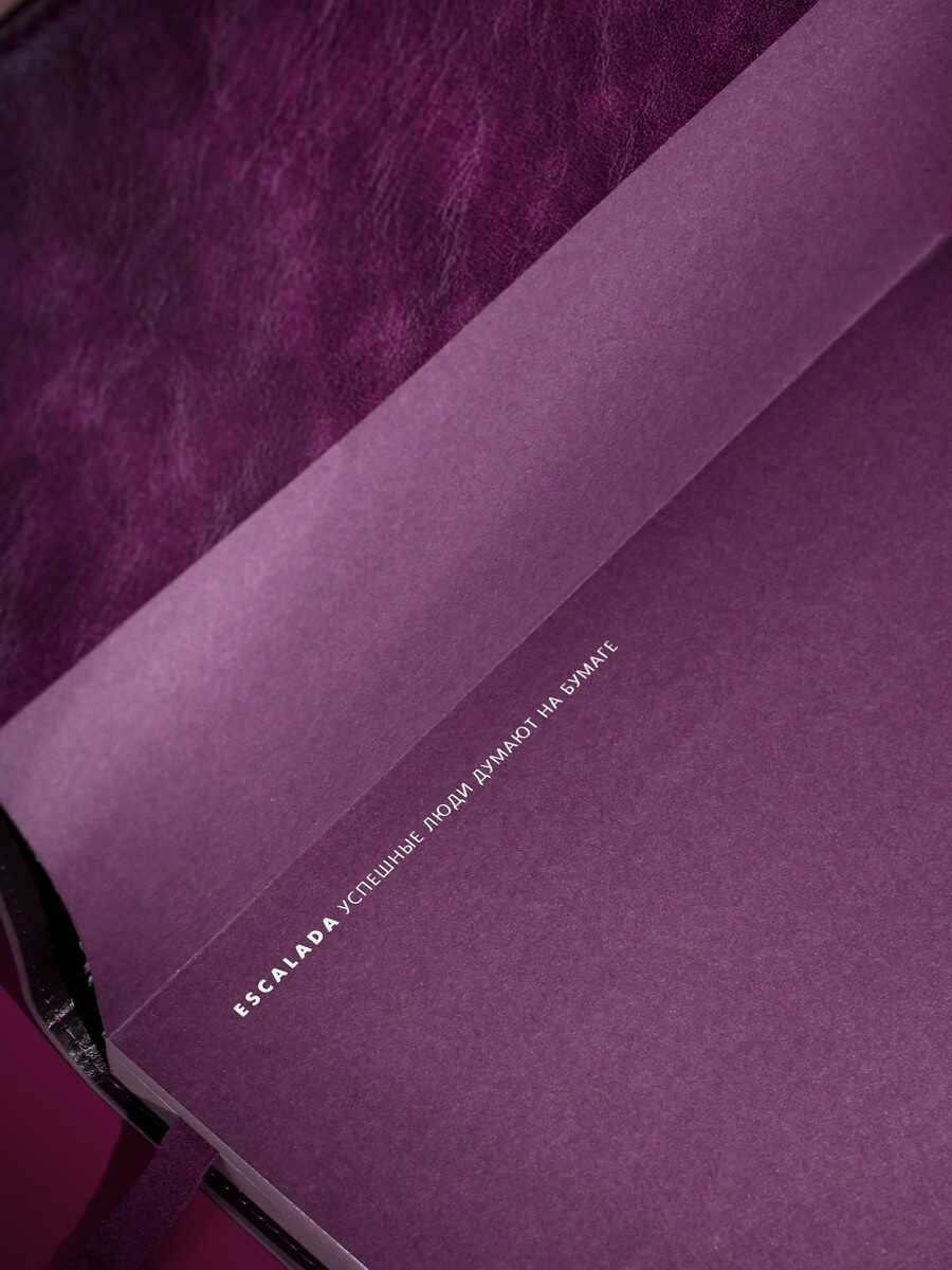 Ежедневник недатир. а5+ escalada "фланстэр" бордовый с цветным срезом,тонир.блок,клетка,кож.зам.