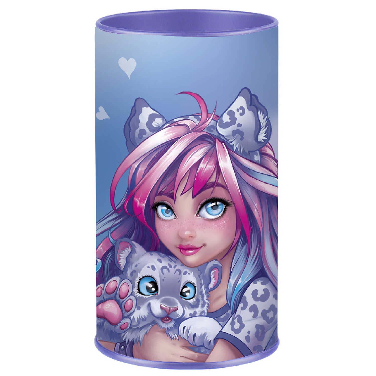 копилка металлическая "девушка с барсом" 15,7х10х10см Копилка металлическая "девушка с барсом" 15,7х10х10см