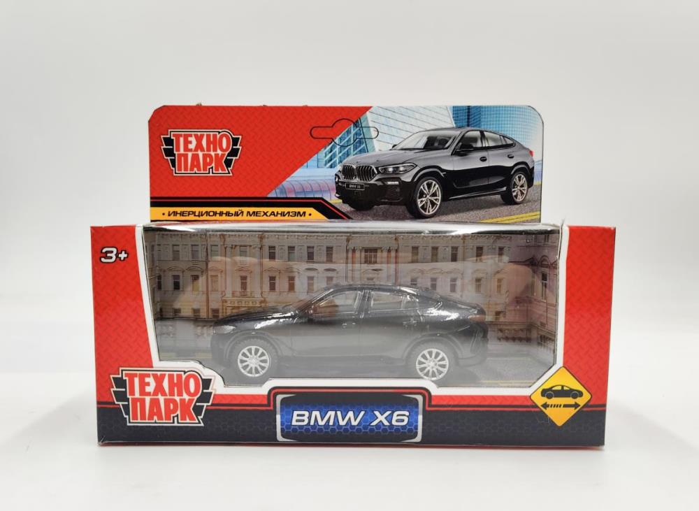 Игрушка машина инерц.металл. технопарк "bmw x6" 10,5см чёрная