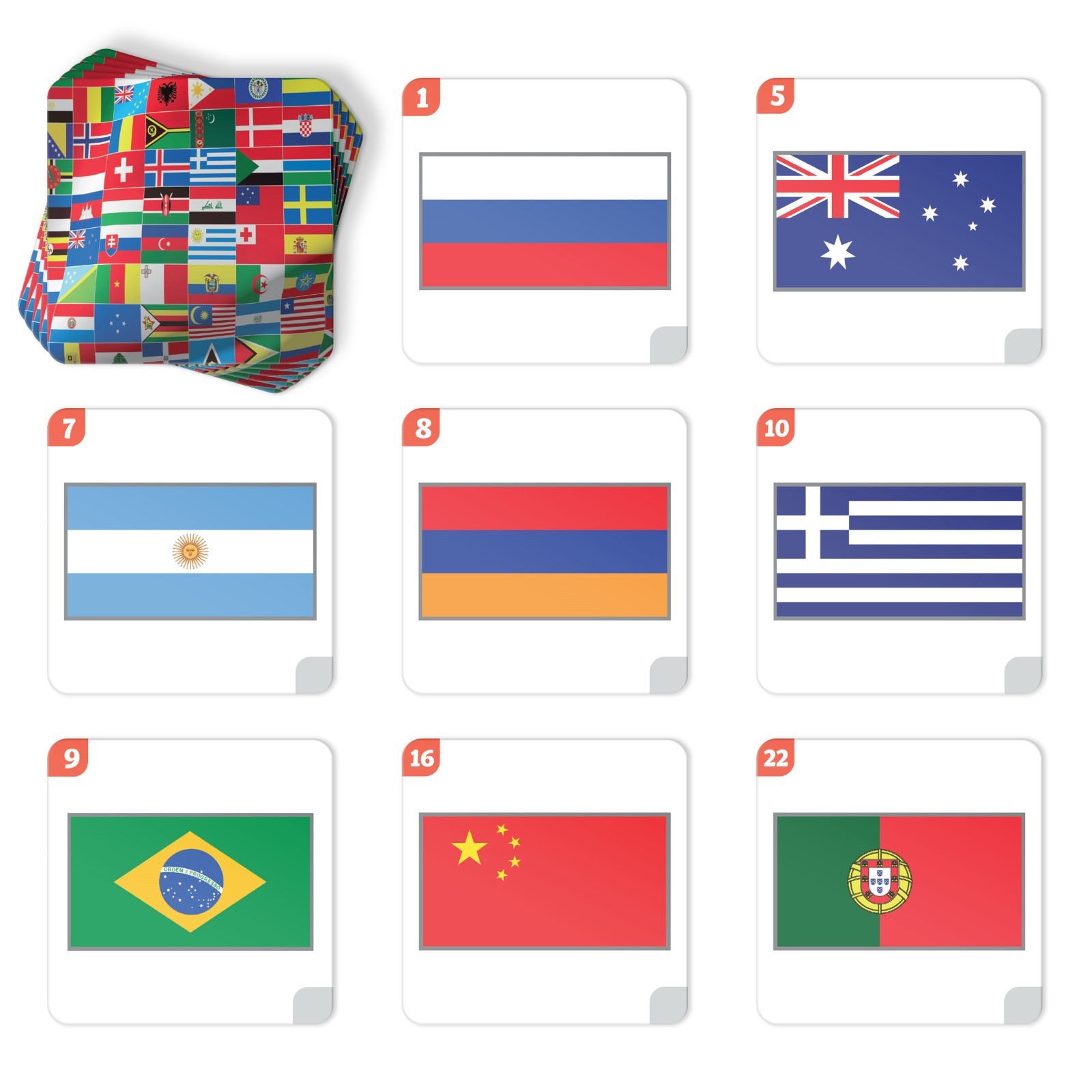 Игра мемо "флаги" 50 карточек 5+