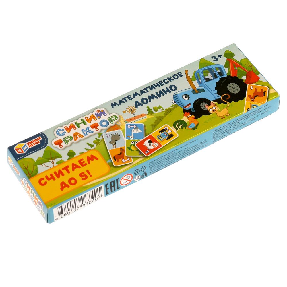 Игра домино математическое "синий трактор. считаем до 5" (умные игры) 3+