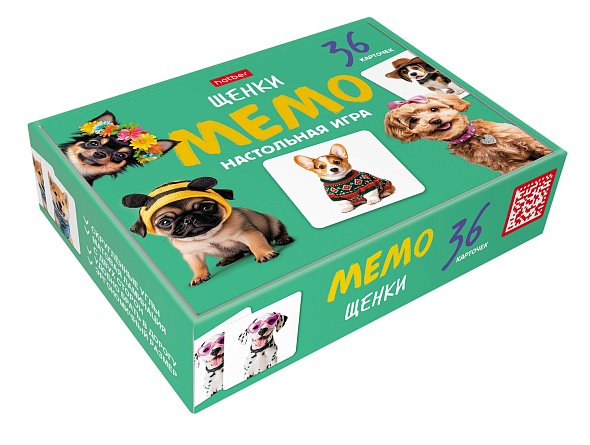 Игра мемо "щенки" 36 карточек (hatber)