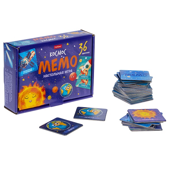 Игра мемо "космос" 36 карточек (hatber)