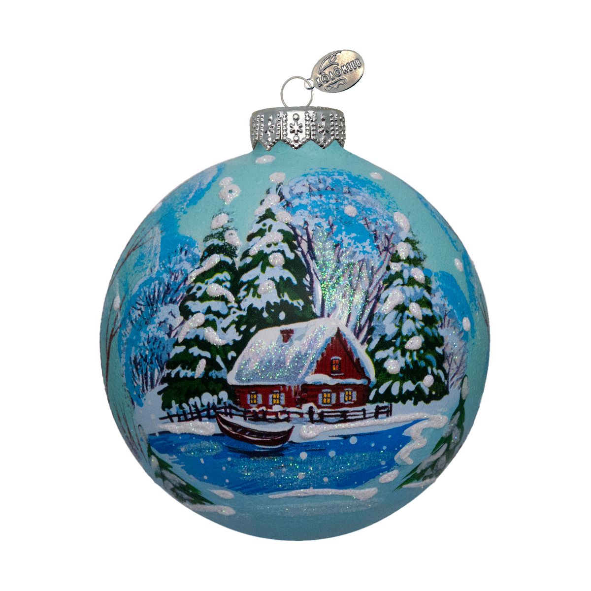 шар 8,0см "домик на берегу-2" (стекло) Шар 8,0см "домик на берегу-2" (стекло)