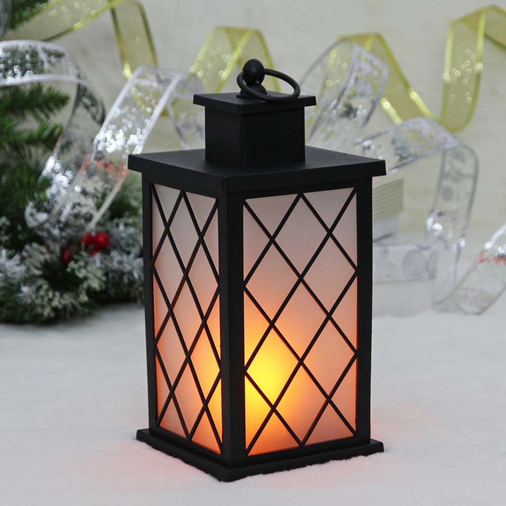 фигура светодиодная фонарь "огонь" чёрный 13х13х29см на батарейках Фигура светодиодная фонарь "огонь" чёрный 13х13х29см на батарейках