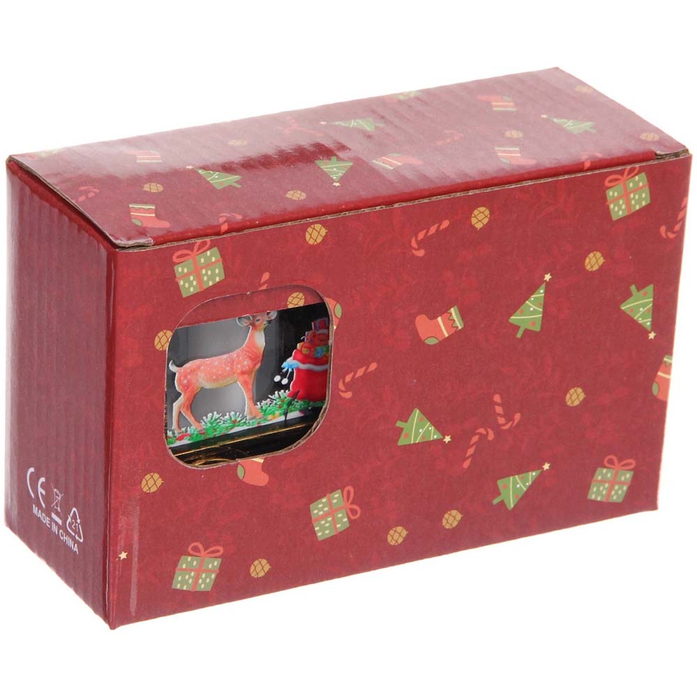 Фигура светодиодная "волшебный паровозик" бронза 8х5х14см на батарейках