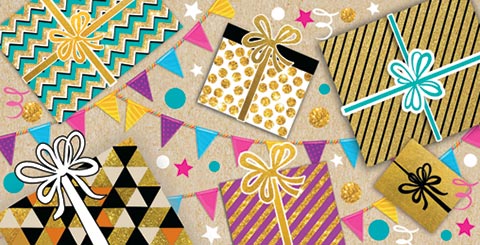 конверт для денег "meshu" gold flower Конверт для денег "meshu" gold flower