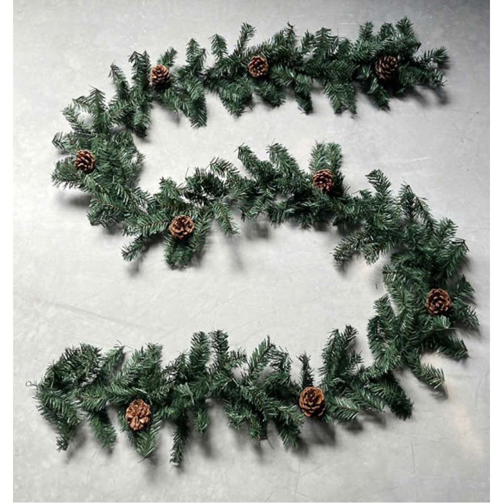 Гирлянда еловая с шишками 270х20см