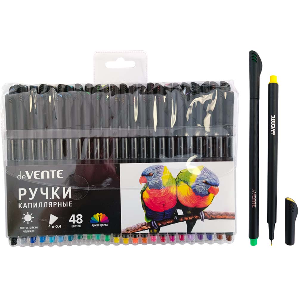 набор линеров devente "drops" 0,4мм 48цв. разовые Набор линеров devente "drops" 0,4мм 48цв. разовые