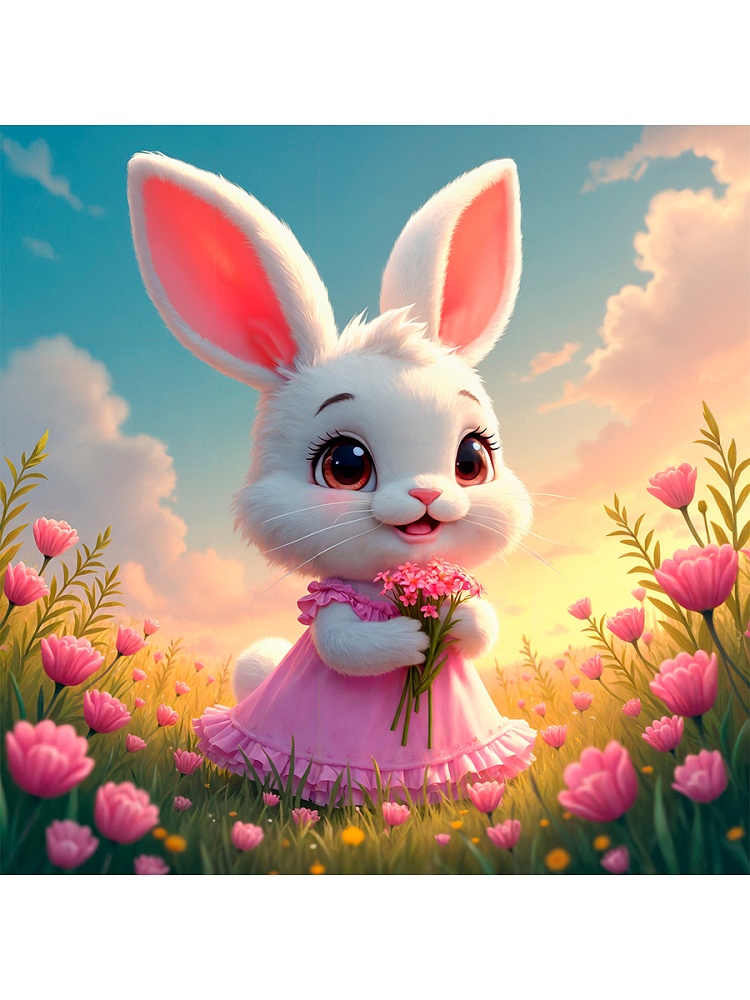 набор д/творч. картина по номерам 20х20см "зайка в поле с цветами" (рыжий кот) Набор д/творч. картина по номерам 20х20см "зайка в поле с цветами" (рыжий кот)