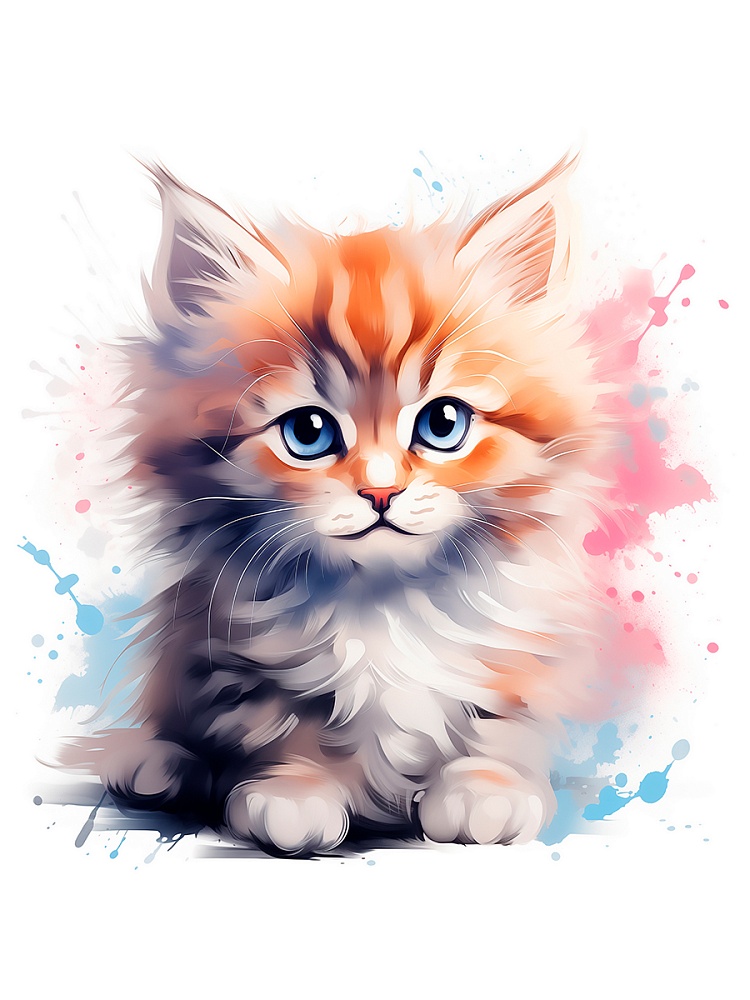 набор д/творч. картина по номерам 20х20см "красочный пушистый котёнок" (рыжий кот) Набор д/творч. картина по номерам 20х20см "красочный пушистый котёнок" (рыжий кот)