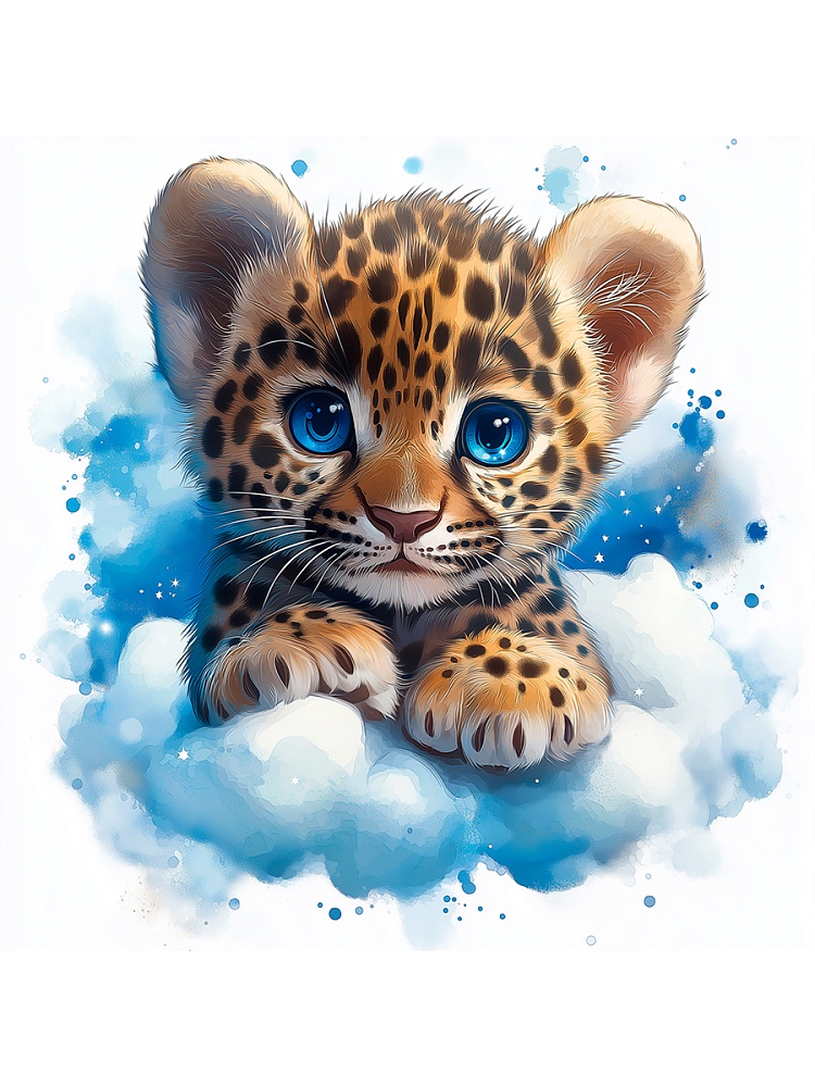 набор д/творч. картина по номерам 20х20см "леопард на облачке" (рыжий кот) Набор д/творч. картина по номерам 20х20см "леопард на облачке" (рыжий кот)