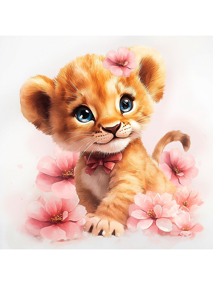 набор д/творч. картина по номерам 20х20см "львёнок в цветах" (рыжий кот) Набор д/творч. картина по номерам 20х20см "львёнок в цветах" (рыжий кот)