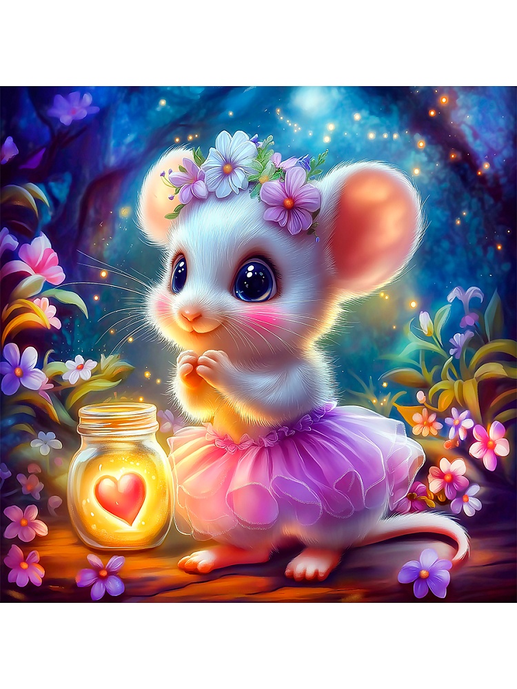 набор д/творч. картина по номерам 20х20см "мышка в волшебном лесу" (рыжий кот) Набор д/творч. картина по номерам 20х20см "мышка в волшебном лесу" (рыжий кот)