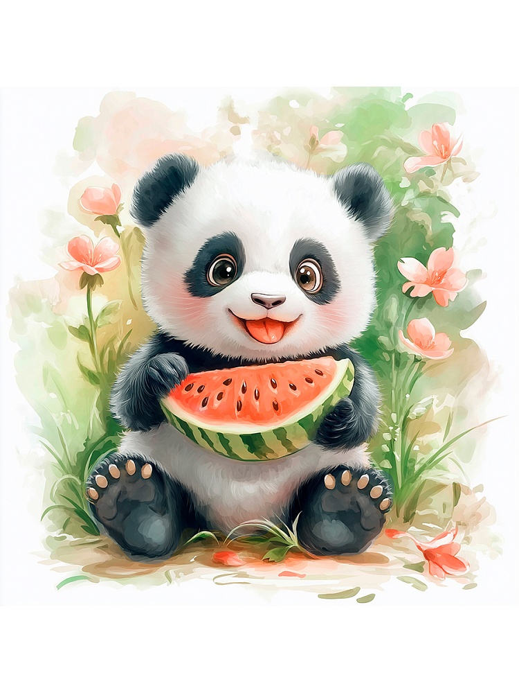 набор д/творч. картина по номерам 20х20см "пандочка с арбузом" (рыжий кот) Набор д/творч. картина по номерам 20х20см "пандочка с арбузом" (рыжий кот)