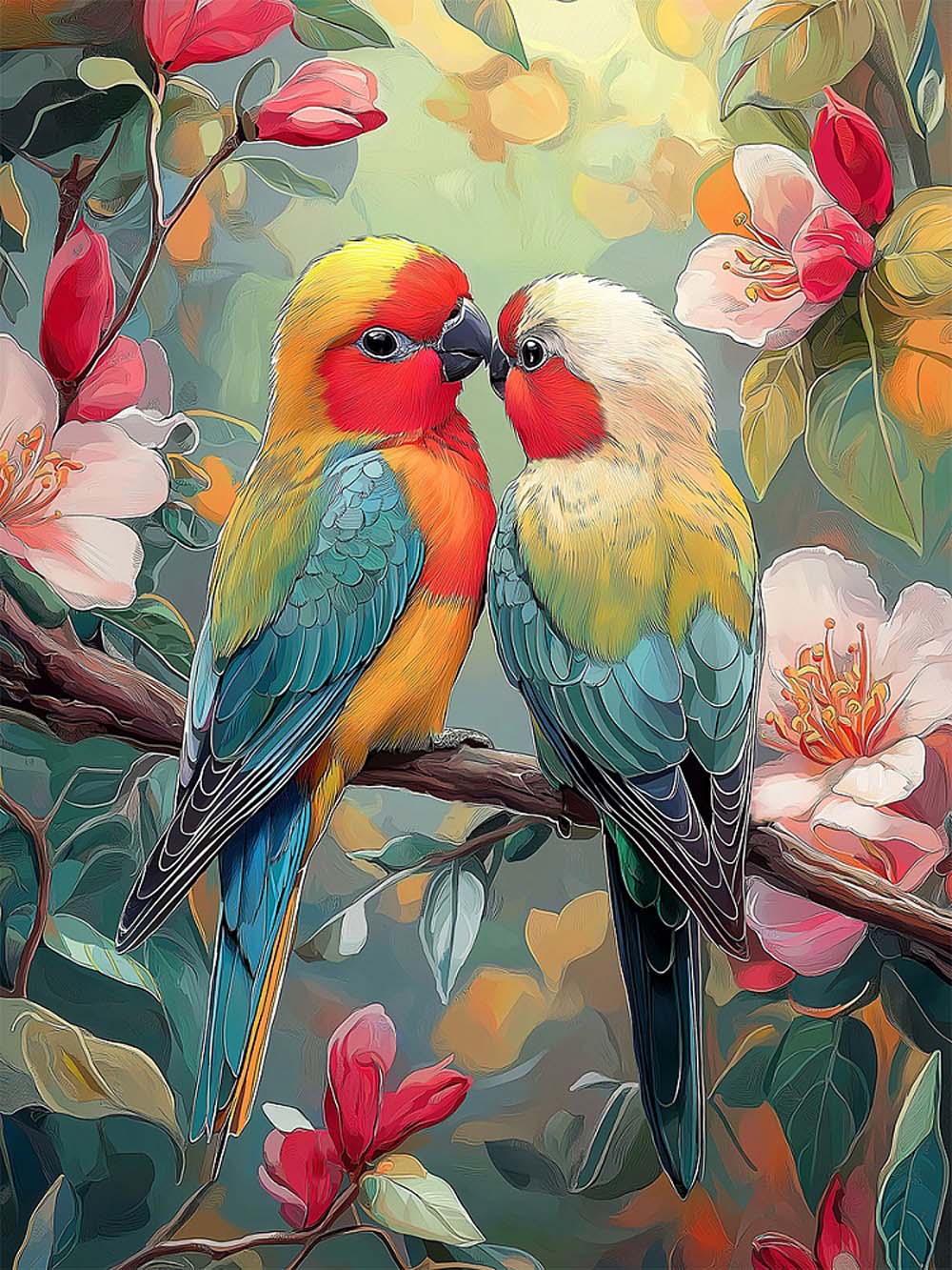 набор д/творч. картина по номерам 30х40см "яркие попугаи-неразлучники" (рыжий кот) Набор д/творч. картина по номерам 30х40см "яркие попугаи-неразлучники" (рыжий кот)