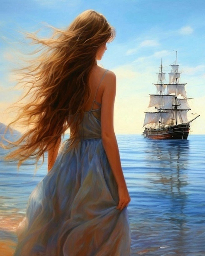 набор д/творч. картина по номерам 40х50см "ожидание встречи" Набор д/творч. картина по номерам 40х50см "ожидание встречи"