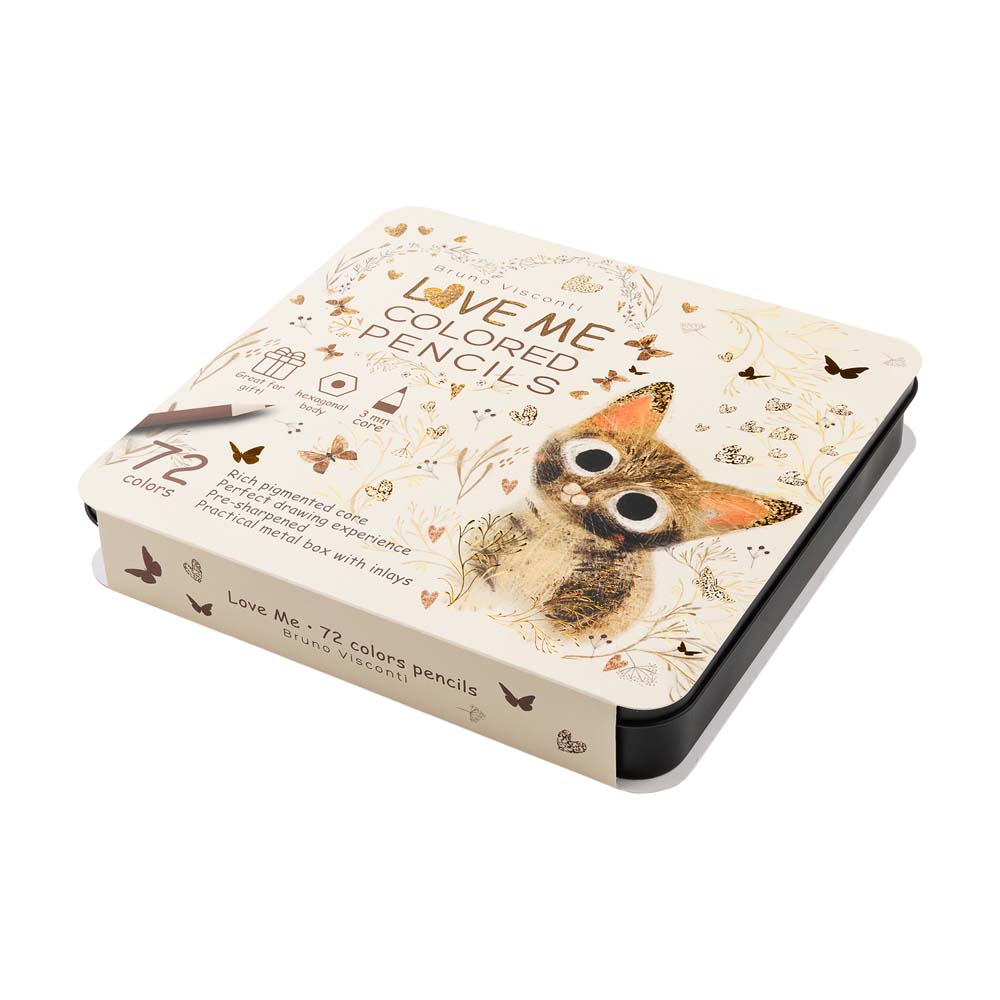карандаши цветные bruno visconti "love me. милый котик" 72цв. пластик Карандаши цветные bruno visconti "love me. милый котик" 72цв. пластик