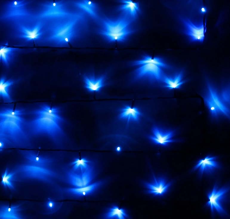 Гирлянда эл. led 80 ламп, 7,5м, 8р., синий, зеленый.провод .