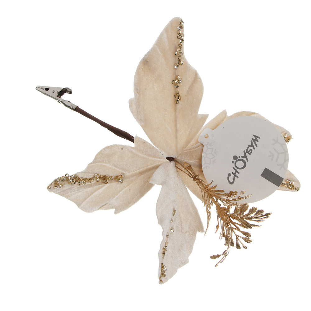 Украшение "пуансеттия" 15см