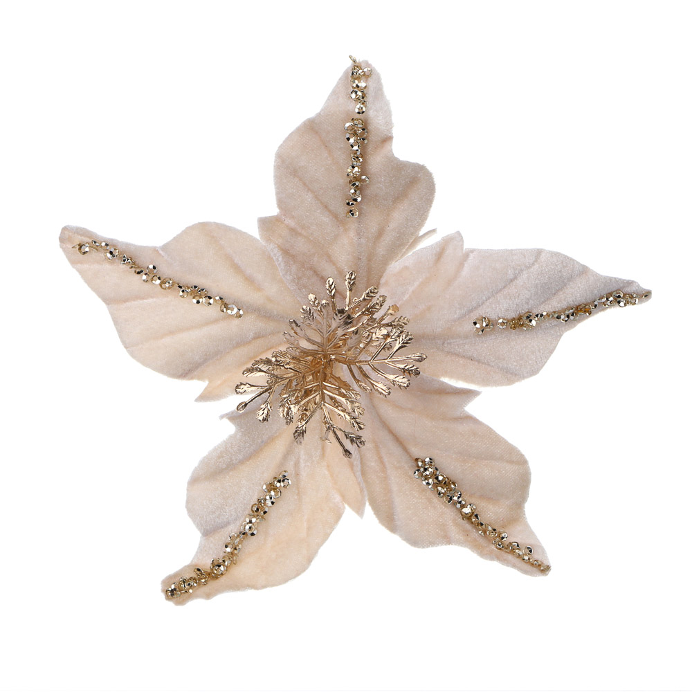 Украшение "пуансеттия" 15см