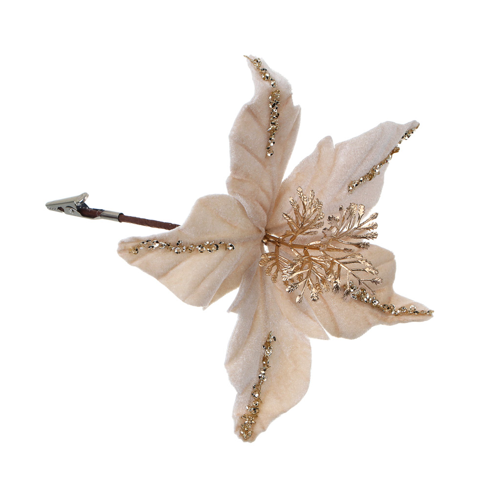 Украшение "пуансеттия" 15см