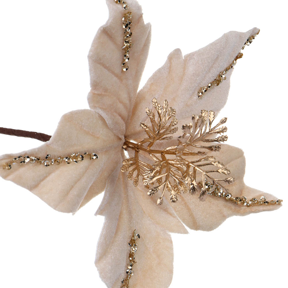 Украшение "пуансеттия" 15см