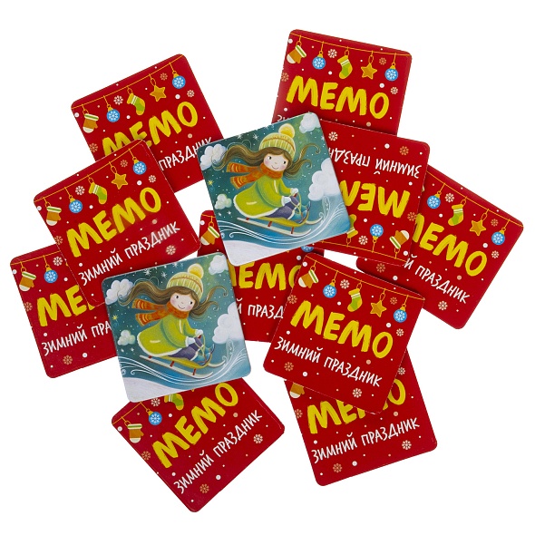 Игра мемо "зимний праздник" 36 карточек (hatber)