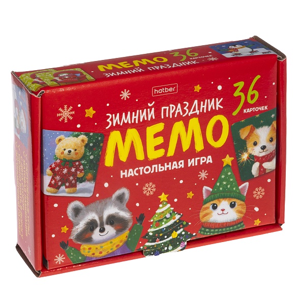 игра мемо "зимний праздник" 36 карточек (hatber) Игра мемо "зимний праздник" 36 карточек (hatber)