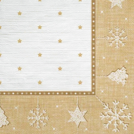 Салфетки бум. 330х330мм 20 шт.3-сл. "новогодний гобелен. золото"