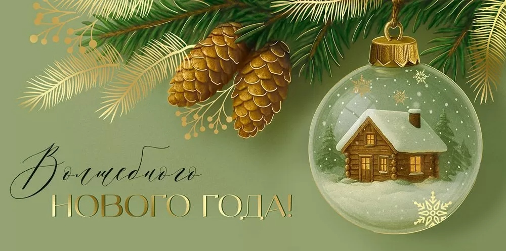 конверт для денег "волшебного нового года!" фольга текст Конверт для денег "волшебного нового года!" фольга текст