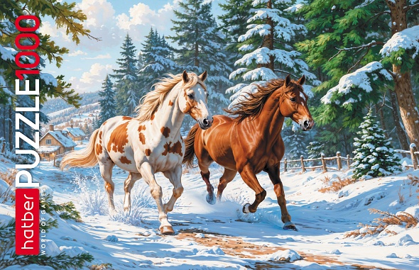 игра пазлы 1000 дет. "зимние грации" (hatber) Игра пазлы 1000 дет. "зимние грации" (hatber)