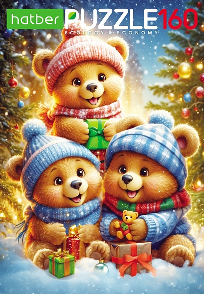 Игра пазлы 160 дет. "весёлые мишки" (hatber)