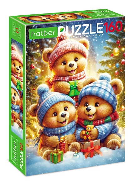 Игра пазлы 160 дет. "весёлые мишки" (hatber)