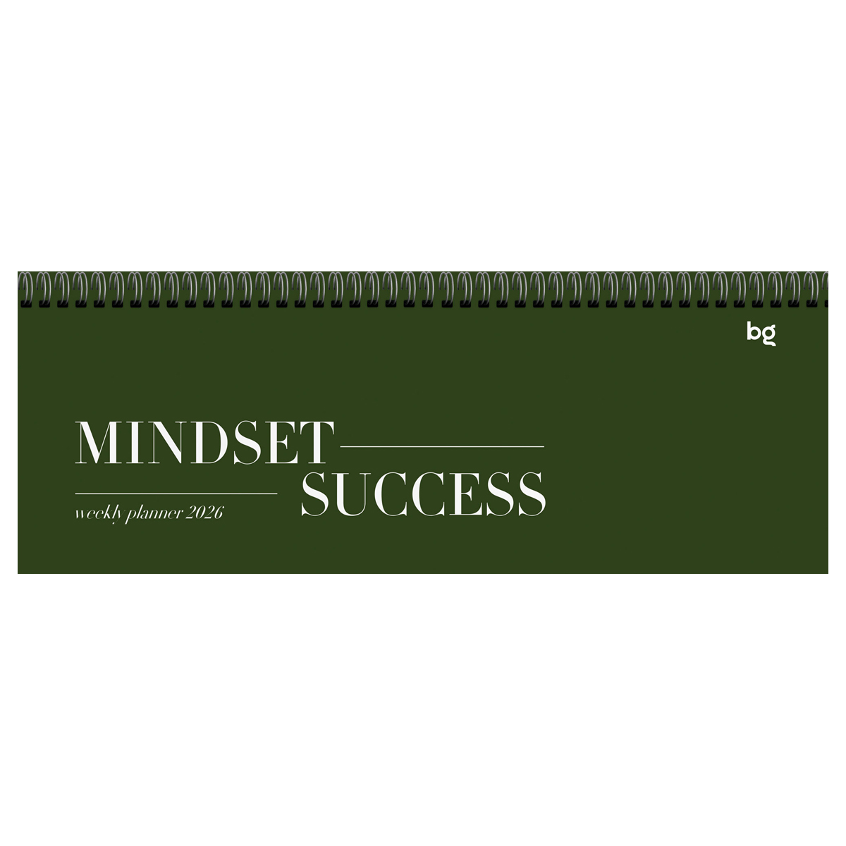 еженедельник 2026 гребень 285х100мм картонная обложка "mindset" хаки Еженедельник 2026 гребень 285х100мм картонная обложка "mindset" хаки