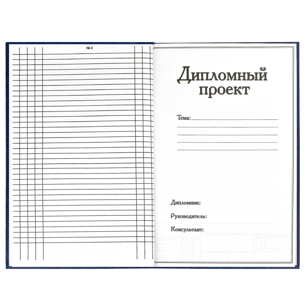 Папка "дипломный проект" 100л. б/в со штампом