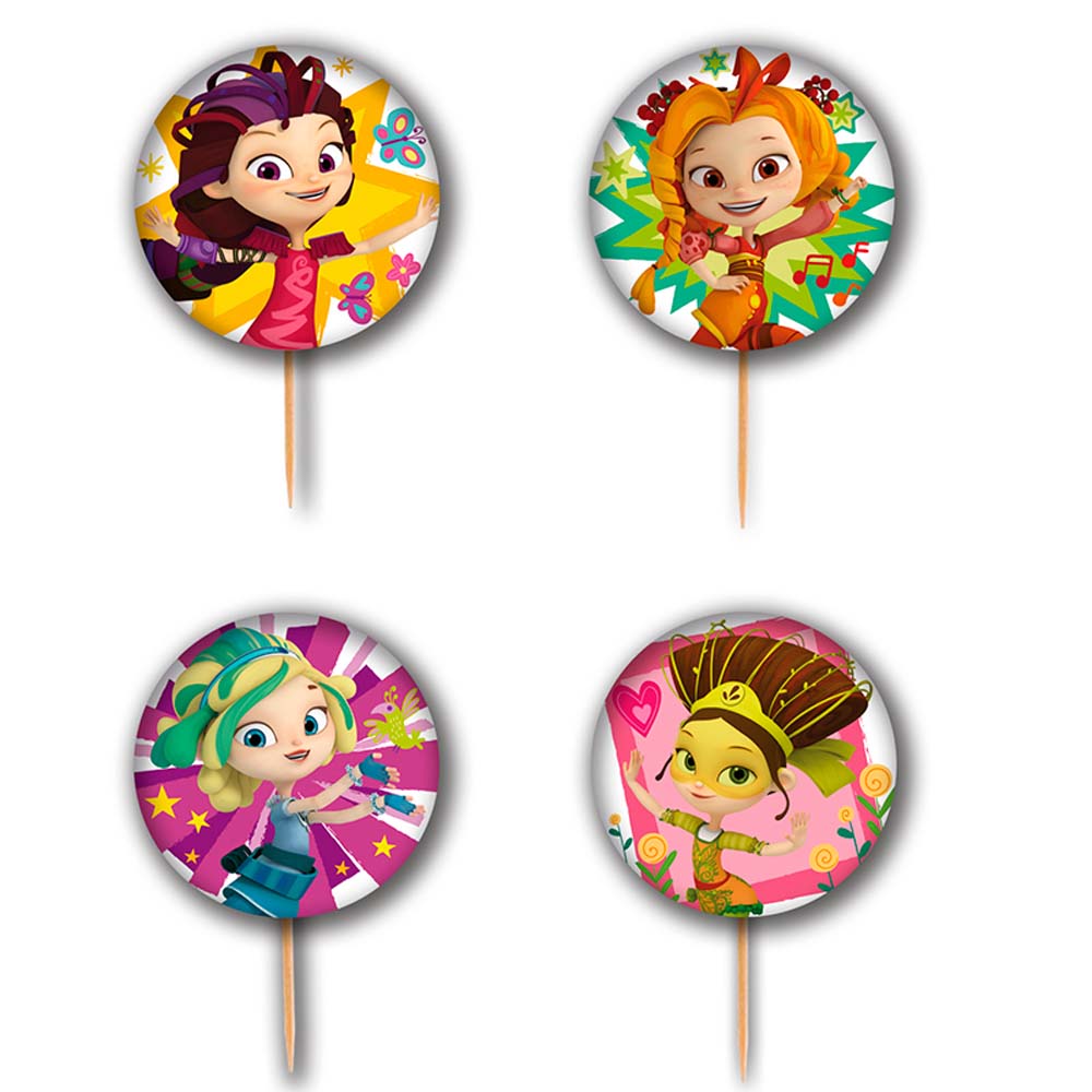 Набор свечей для торта 04шт "сказочный патруль" 6см