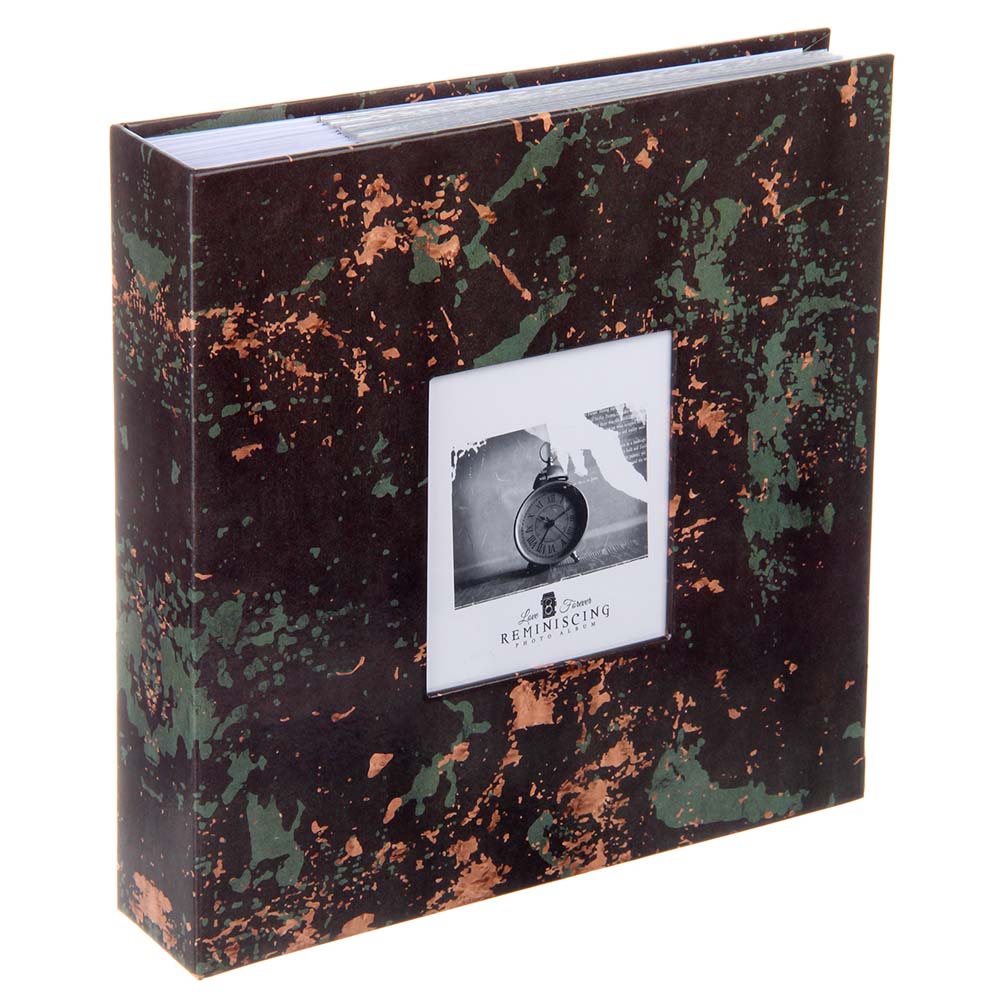 альбом для фото на 200ф. 10х15см "мрамор" зелёный Альбом для фото на 200ф. 10х15см "мрамор" зелёный