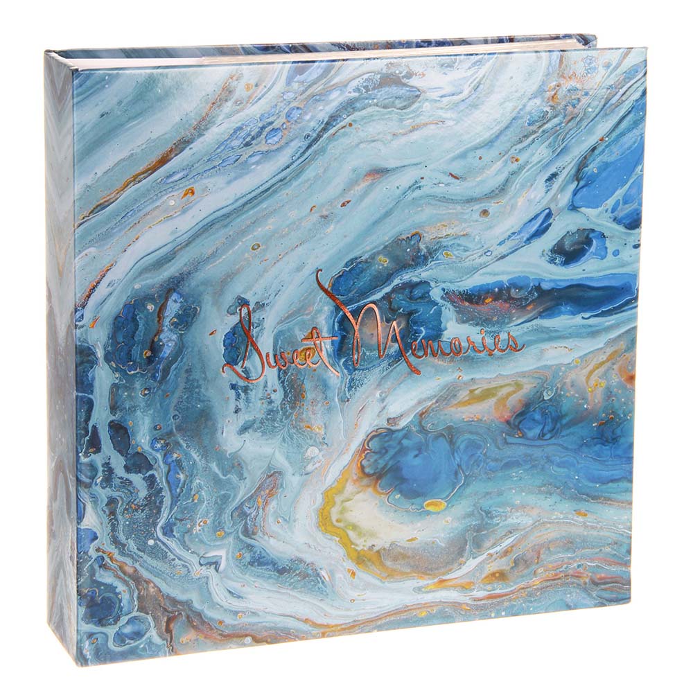 альбом для фото на 200ф. 10х15см "мрамор" голубой Альбом для фото на 200ф. 10х15см "мрамор" голубой