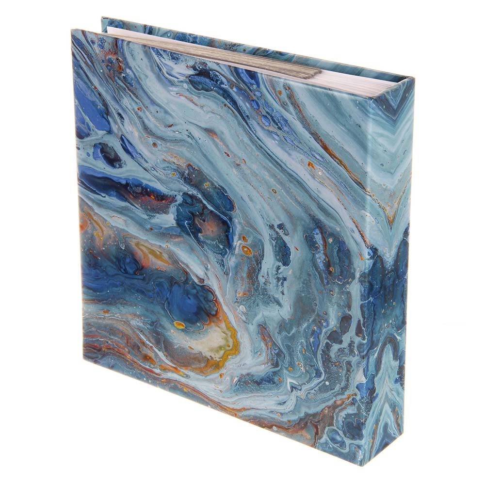 Альбом для фото на 200ф. 10х15см "мрамор" голубой