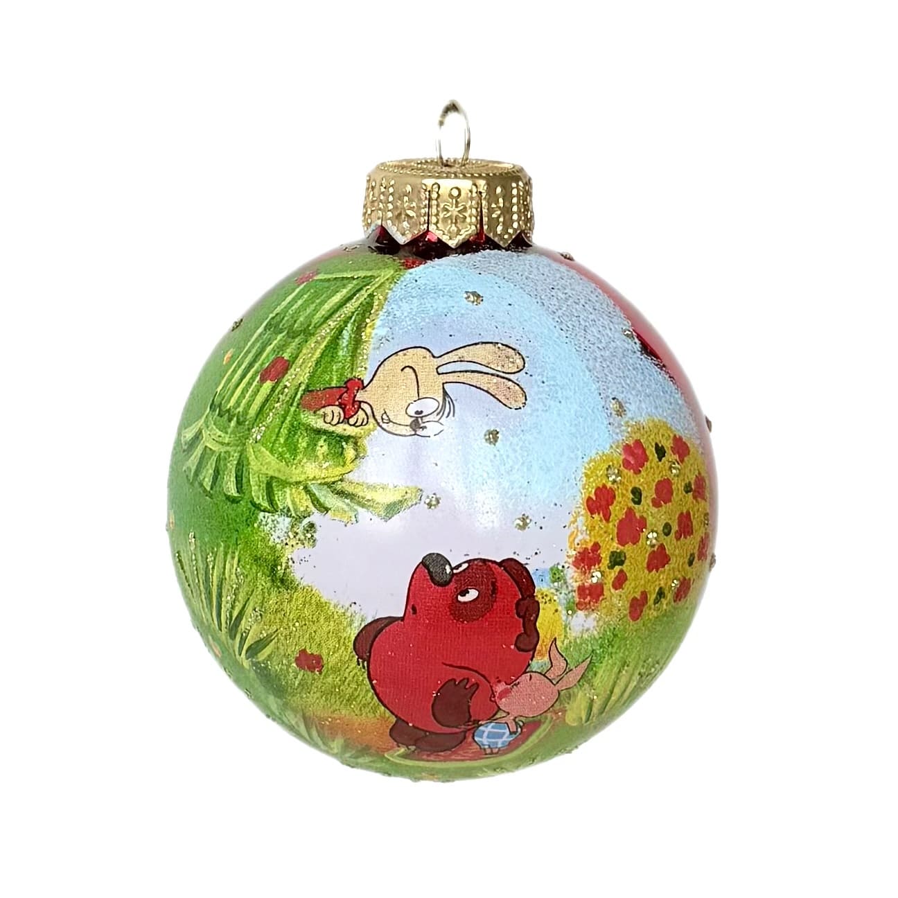 Шар 8,0см "винни-пух" (стекло)