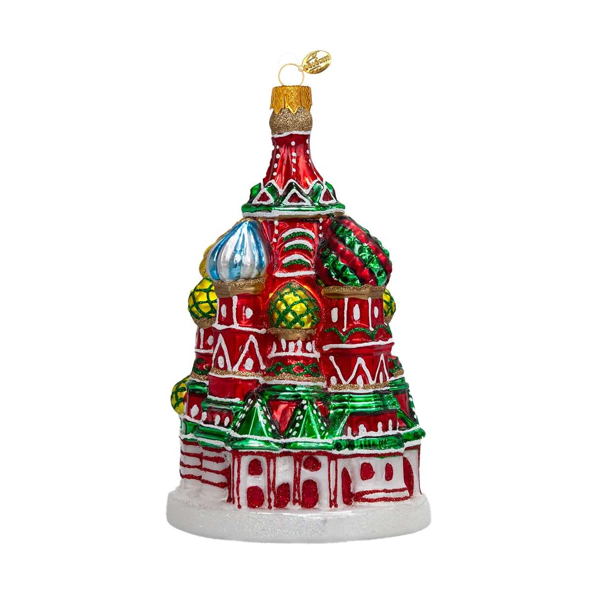 Украшение "храм блаженного василия" 14см (стекло)