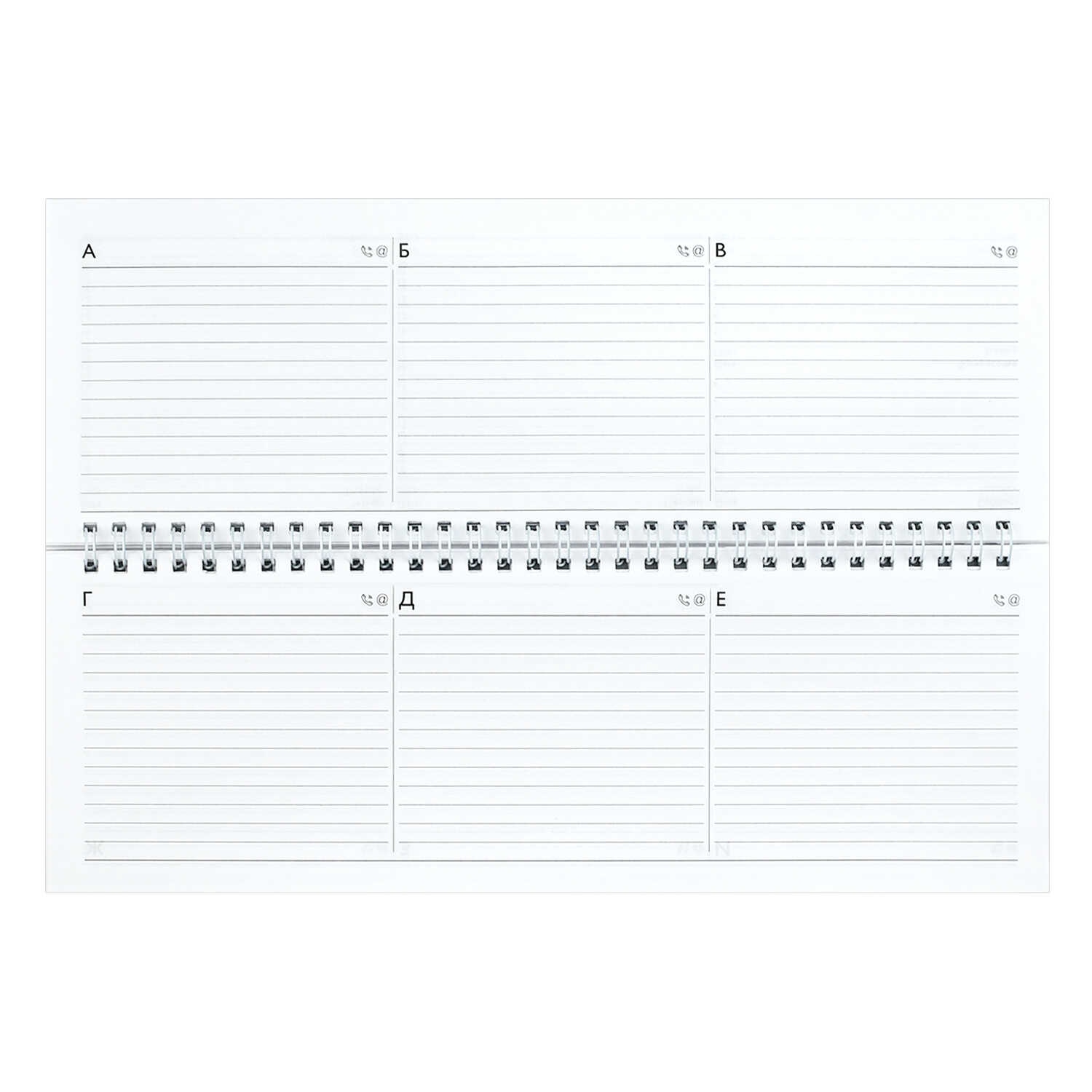 Еженедельник недатир. гребень 100х290мм феникс+ "коллаж в синих тонах"