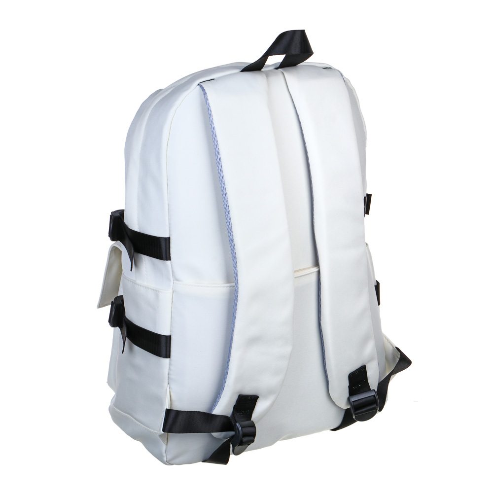 Рюкзак молочный 44х32х14см упл.спинка+сумка поясная