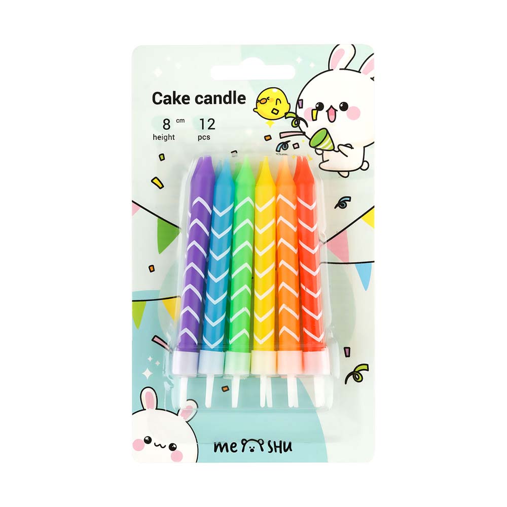 Набор свечей для торта 12шт "meshu" bright