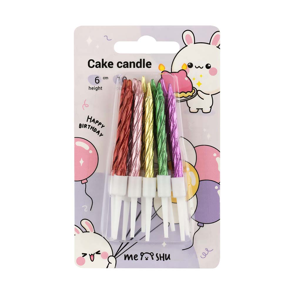 Набор свечей для торта 10шт "meshu" mini
